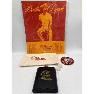 Dustin Lynch KILLED THE COWBOY TOUR 2024 Flask Patch Poster‎ Set